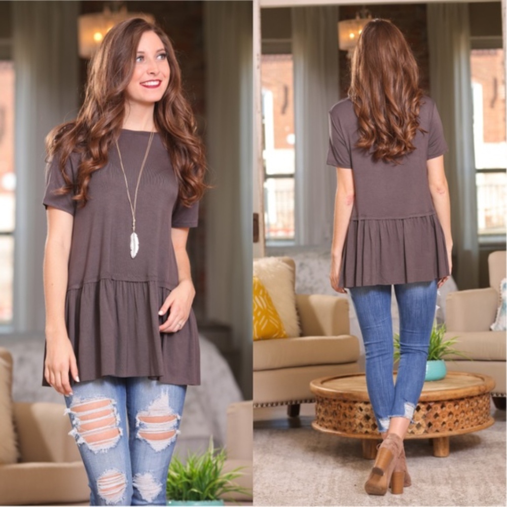 🛍 Ruffle Hem Tunic